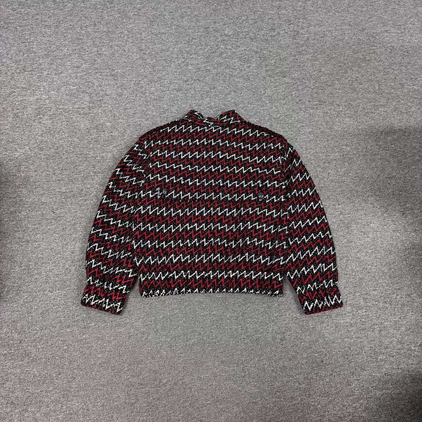 Chanel Chanel Red/Black/White Zigzag Tweed Short Jacket 40 Size M / US 6-8 / IT 42-44 - 2 Thumbnail