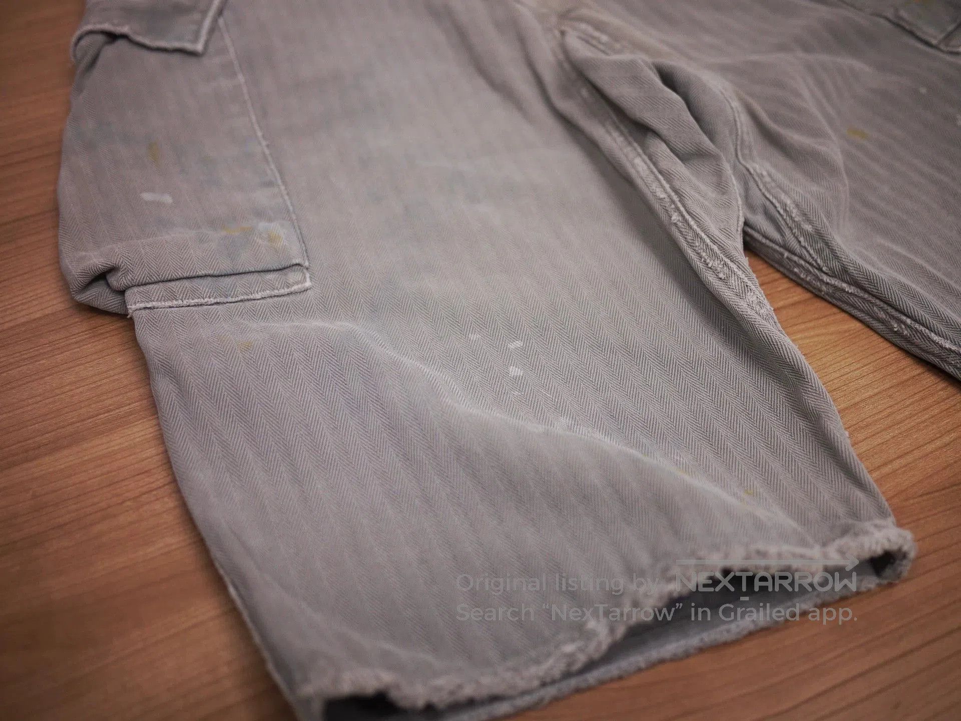 Visvim Gray Cargo Shorts with Distressed Details Size 32. Size US 32 / EU 48 - 6 Thumbnail