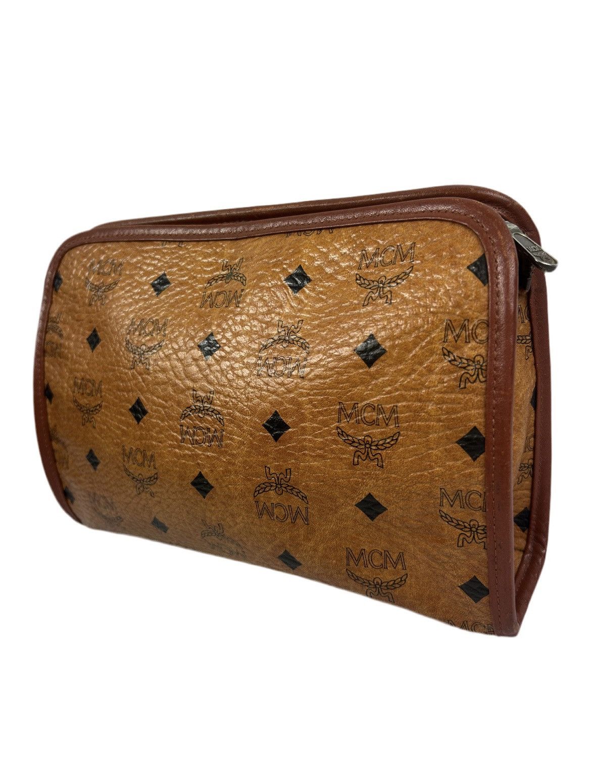 MCM MCM Cognac Leather Clutch Bag Size ONE SIZE - 2 Thumbnail