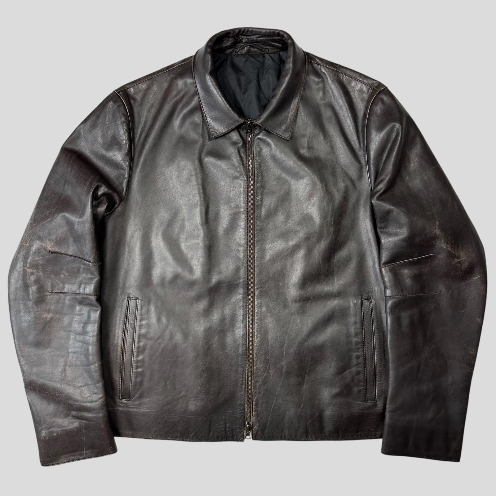 Neil Barrett Neil Barrett AW00 Leather Moto Backpack Jacket - M/L Size US L / EU 52-54 / 3 - 1 Thumbnail
