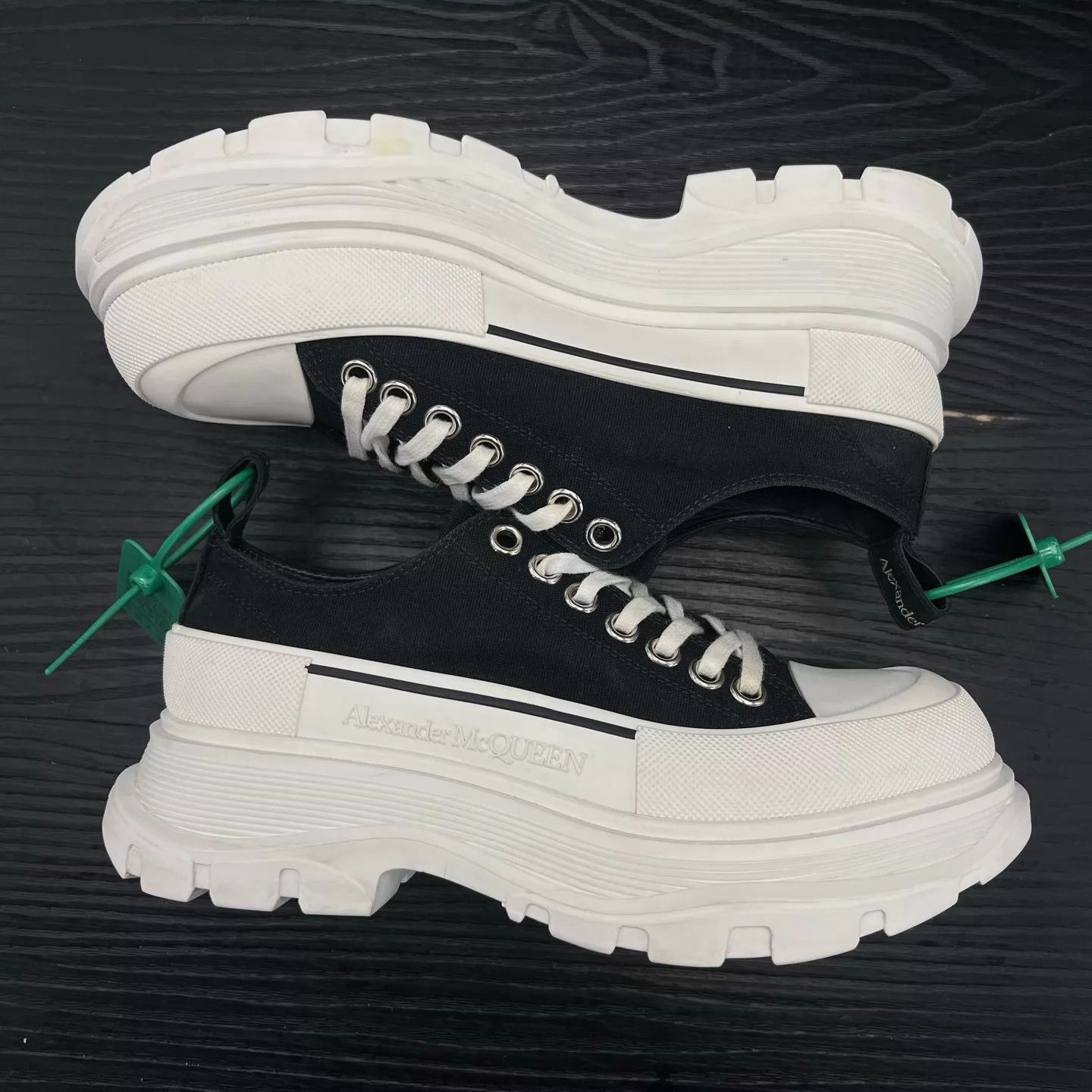 Alexander McQueen McQueen black & white Martin boots 38 like new Size US 7.5 / IT 37.5 - 2 Thumbnail