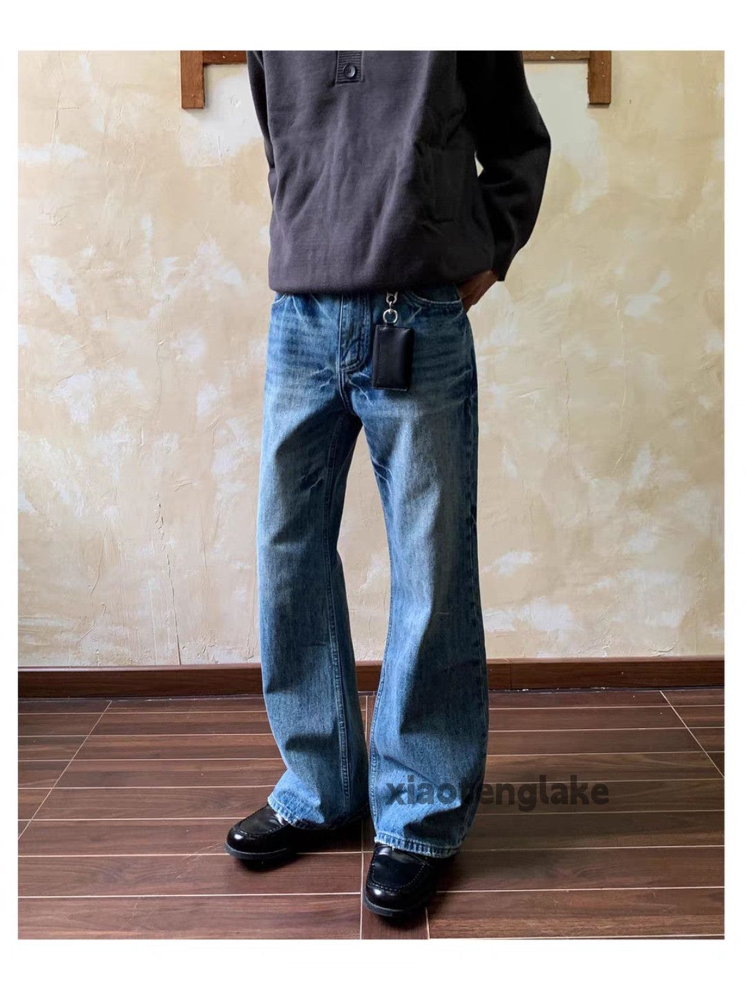 Jean Custom Vintage washed faded cleanfit yuppie y2k jeans Size US 33 - 4 Thumbnail