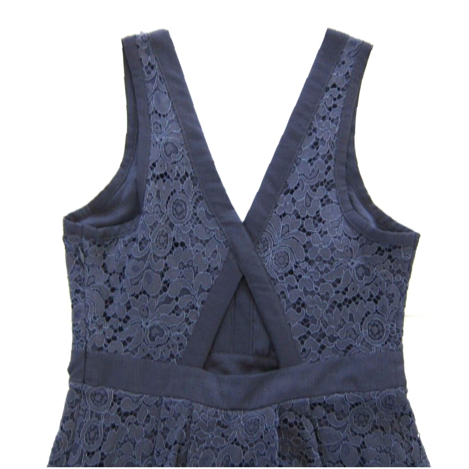 Free People Free People Dress Blue Embroidered Floral Sleeveless Pocket Fit Flare Tank XS Size XS / US 0-2 / IT 36-38 - 4 Thumbnail