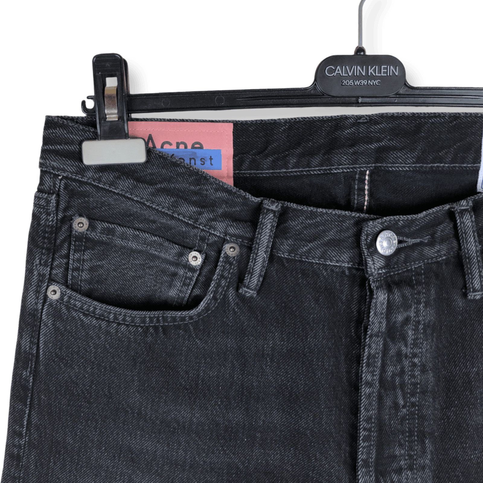 Acne Studios Acne Studios x Starter 1996 Logo Used Black Metal Jeans Size US 32 / EU 48 - 12 Thumbnail
