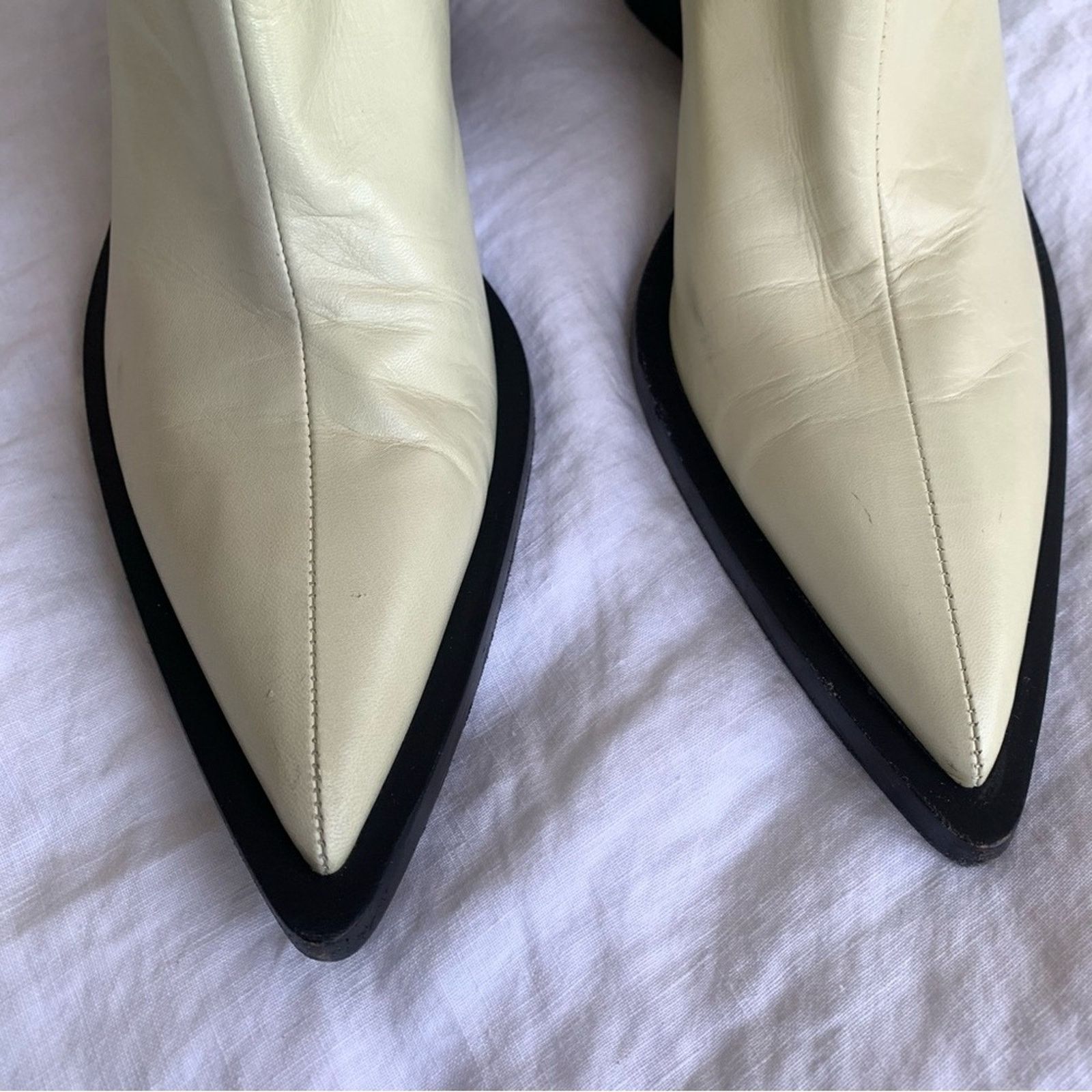 Jil Sander Jil Sander Neutral 80 Dune Leather Pointy Ankle Tripon Boots Size US 8 / IT 38 - 16 Thumbnail
