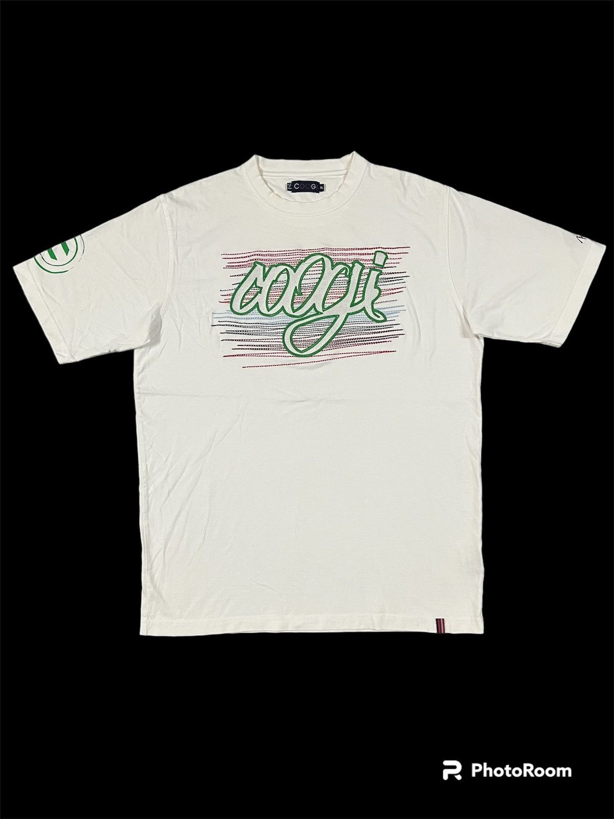 image of Coogi Spell Out Tshirt in White, Men's (Size XL)