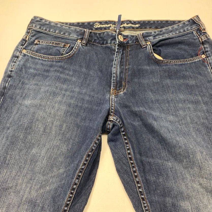 Tommy Bahama VINTAGE Tommy Bahama Jeans Mens 38x34 Dark Wash Blue Denim Straight Leg SELVEDGE 7966 Size US 38 / EU 54 - 6 Thumbnail