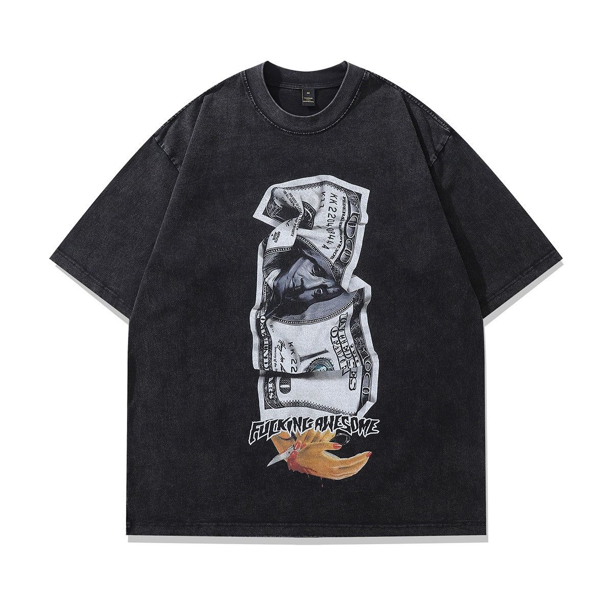 image of Tee Dollar Graphic Short Sleeve T Shirt in Black, Men's (Size Medium)