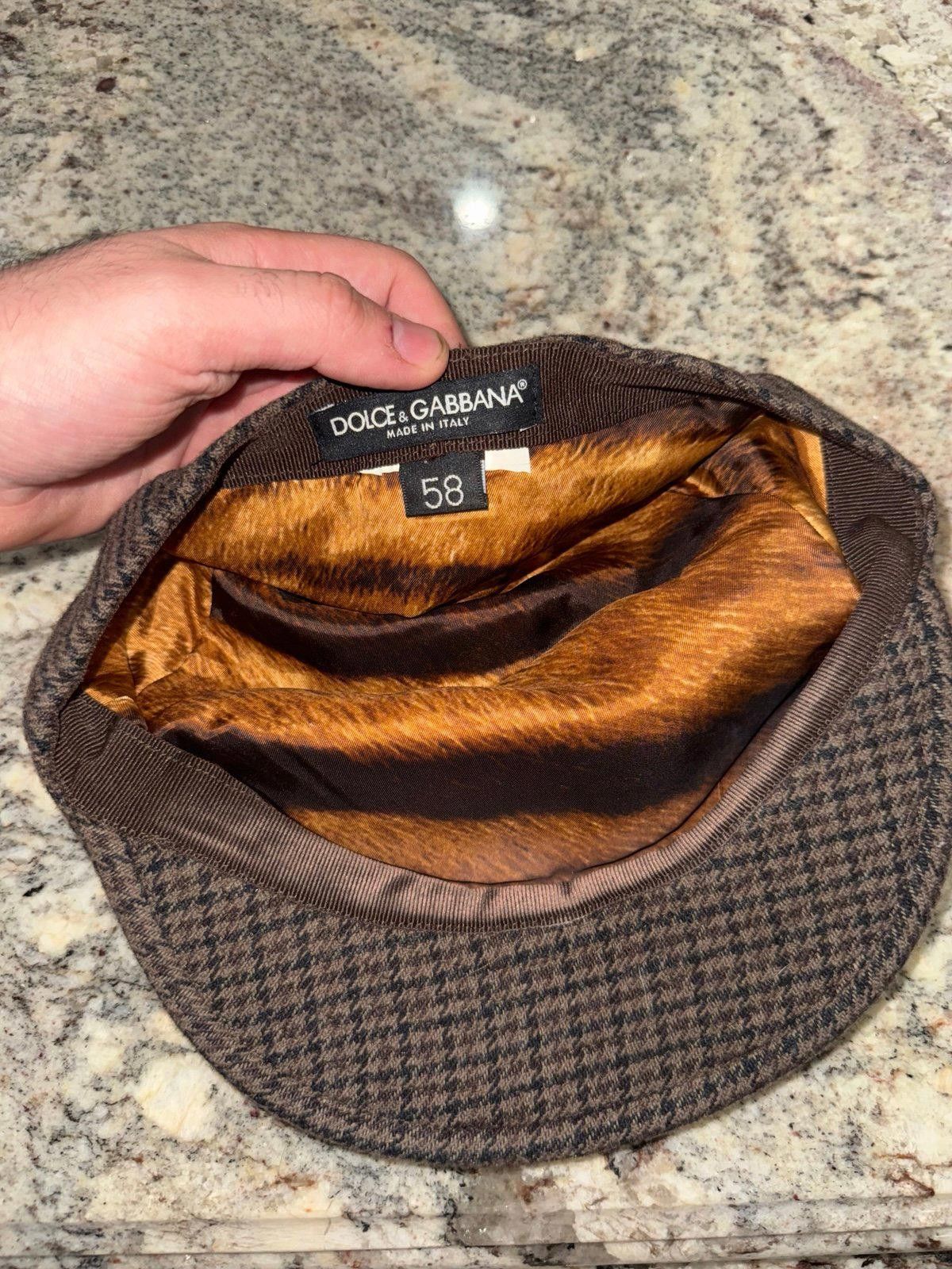 Dolce & Gabbana Dolce & Gabbana Brown Gold DG Tweed Flat Cap Wmns Italy (OS) Size ONE SIZE - 3 Thumbnail