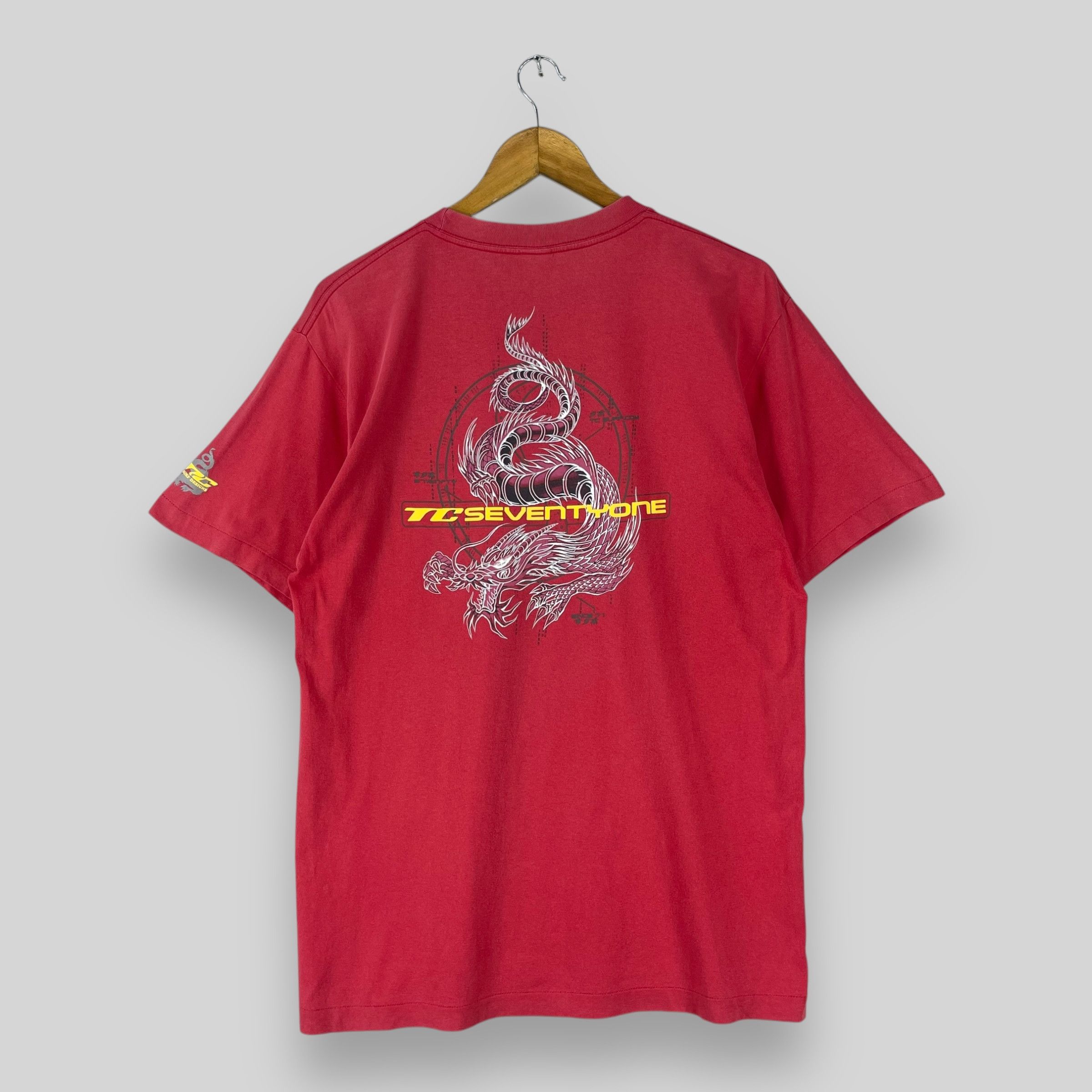 Vintage Vintage 90s T&C Dragon Printed Surf Design Hawaii Tshirt Size US M / EU 48-50 / 2 - 1 Thumbnail