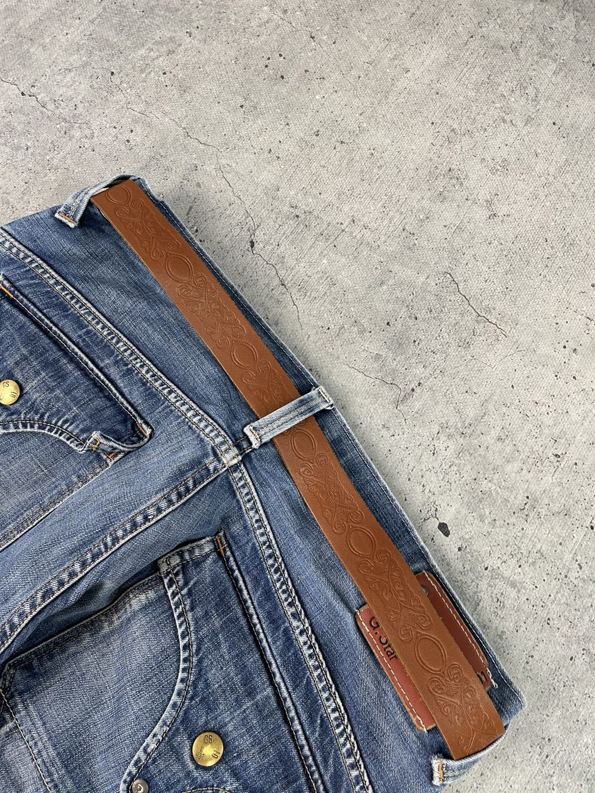 Japanese Brand Vintage Leather Y2K Avant-garde Distressed Brown Metal Belt Size ONE SIZE - 5 Thumbnail