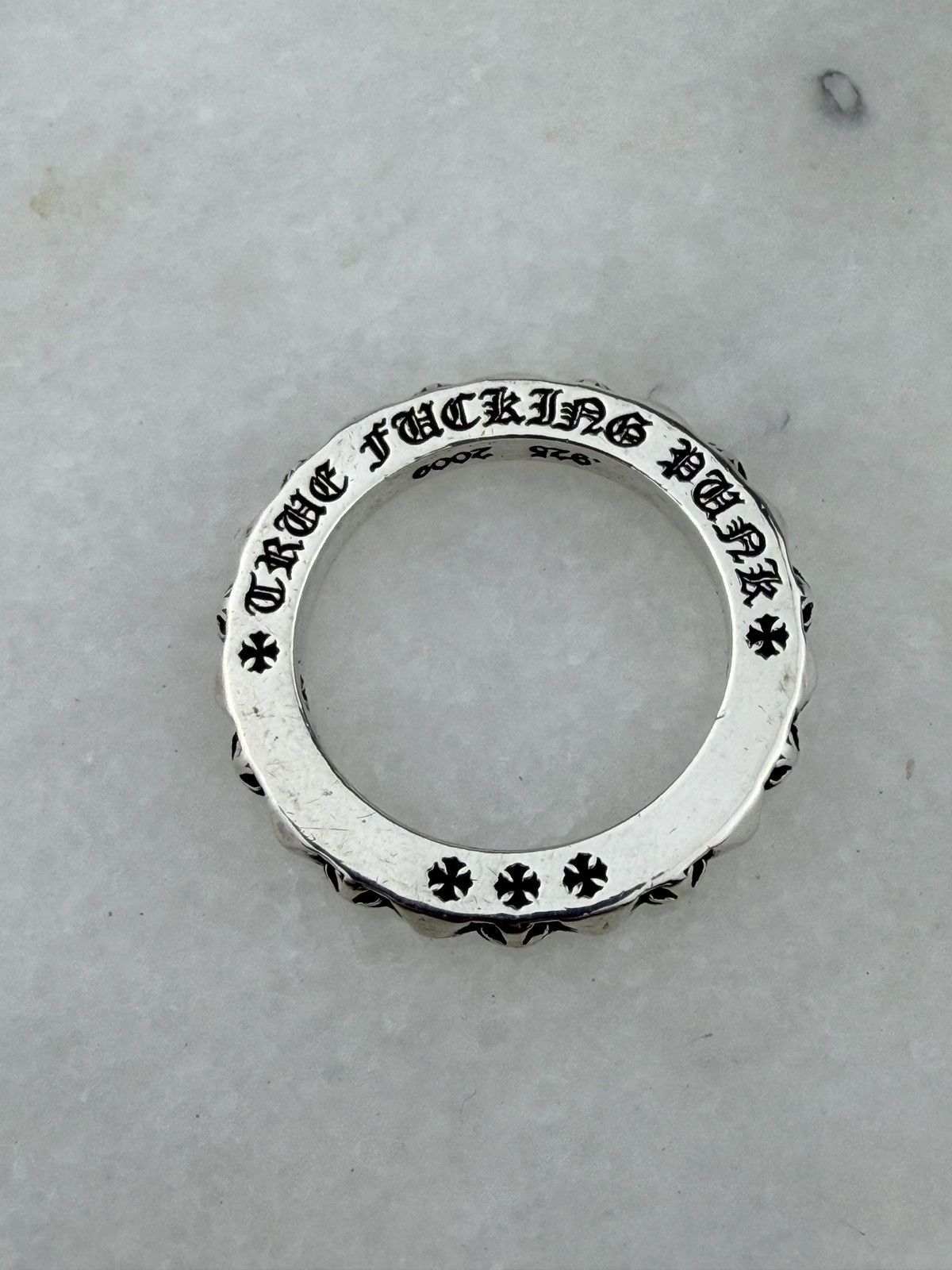 Chrome Hearts CHROME HEARTS TRUE FUCKING PUNK 3MM SPACER RING Size ONE SIZE - 8 Thumbnail