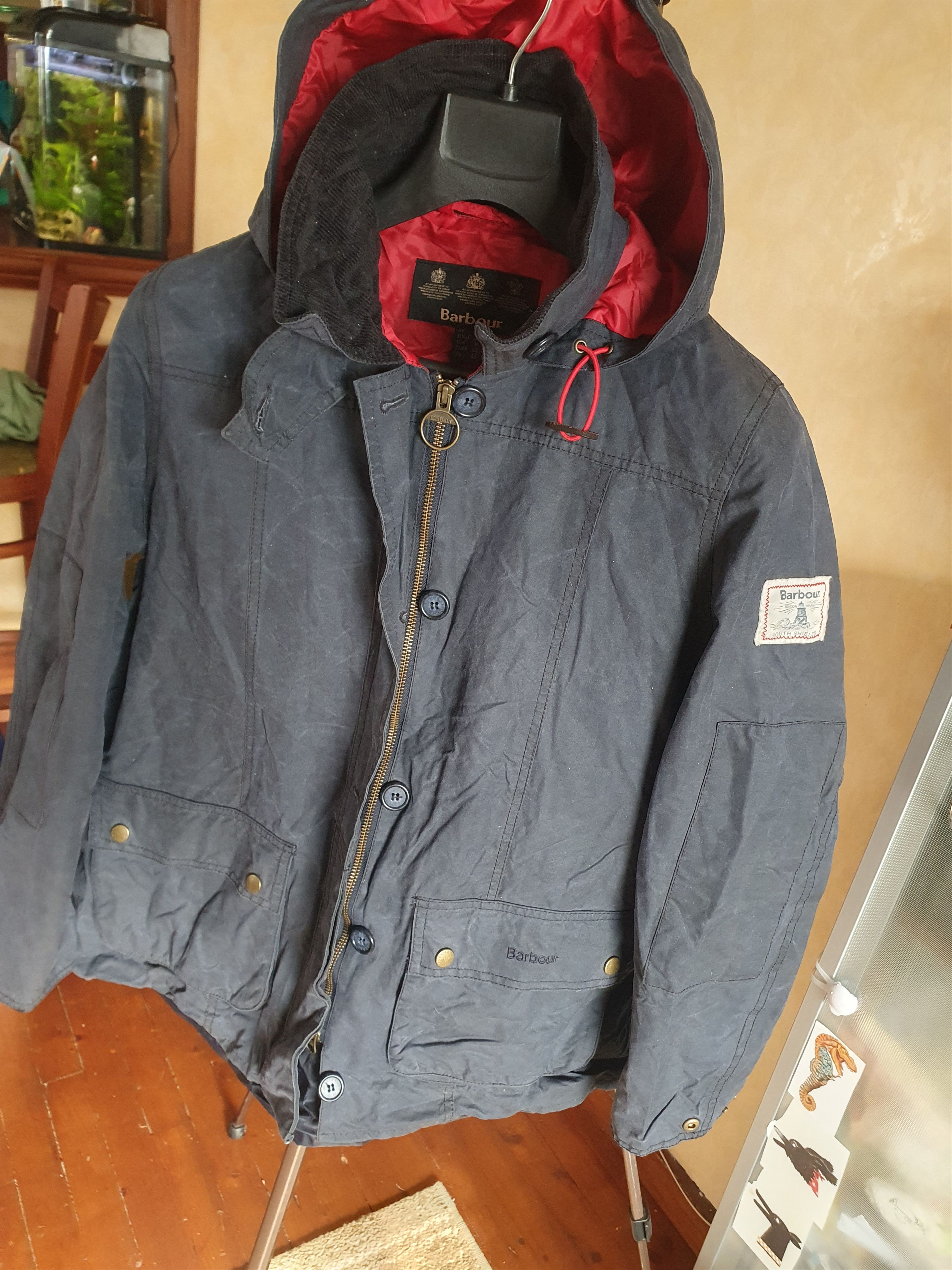 Barbour Barbour Womens Shore Waxed 2013 Jacket LWX0340NY92 Size XL / US 12-14 / IT 48-50 - 8 Thumbnail