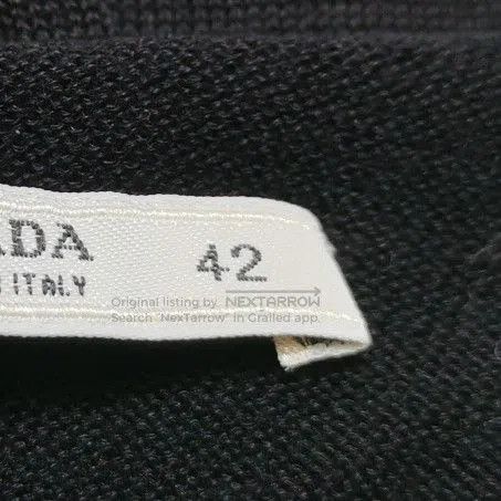 Prada Prada Black Cotton Knit Top for Women . Size L / US 10 / IT 46 - 5 Thumbnail