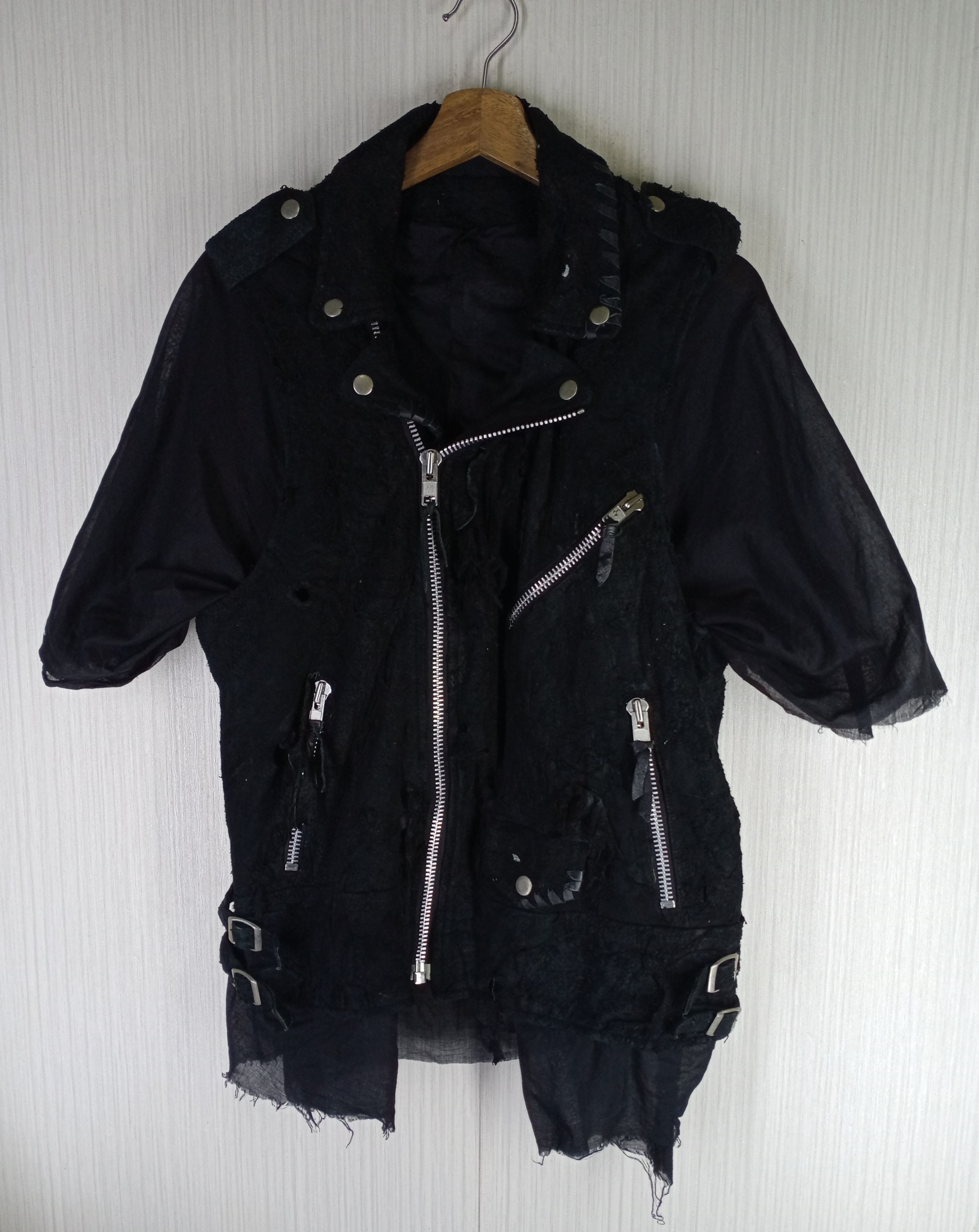 Tuesday Night Band Practice Rare Tuesday Night Band Practice Trashed Leather Jacket Size US M / EU 48-50 / 2 - 2 Thumbnail