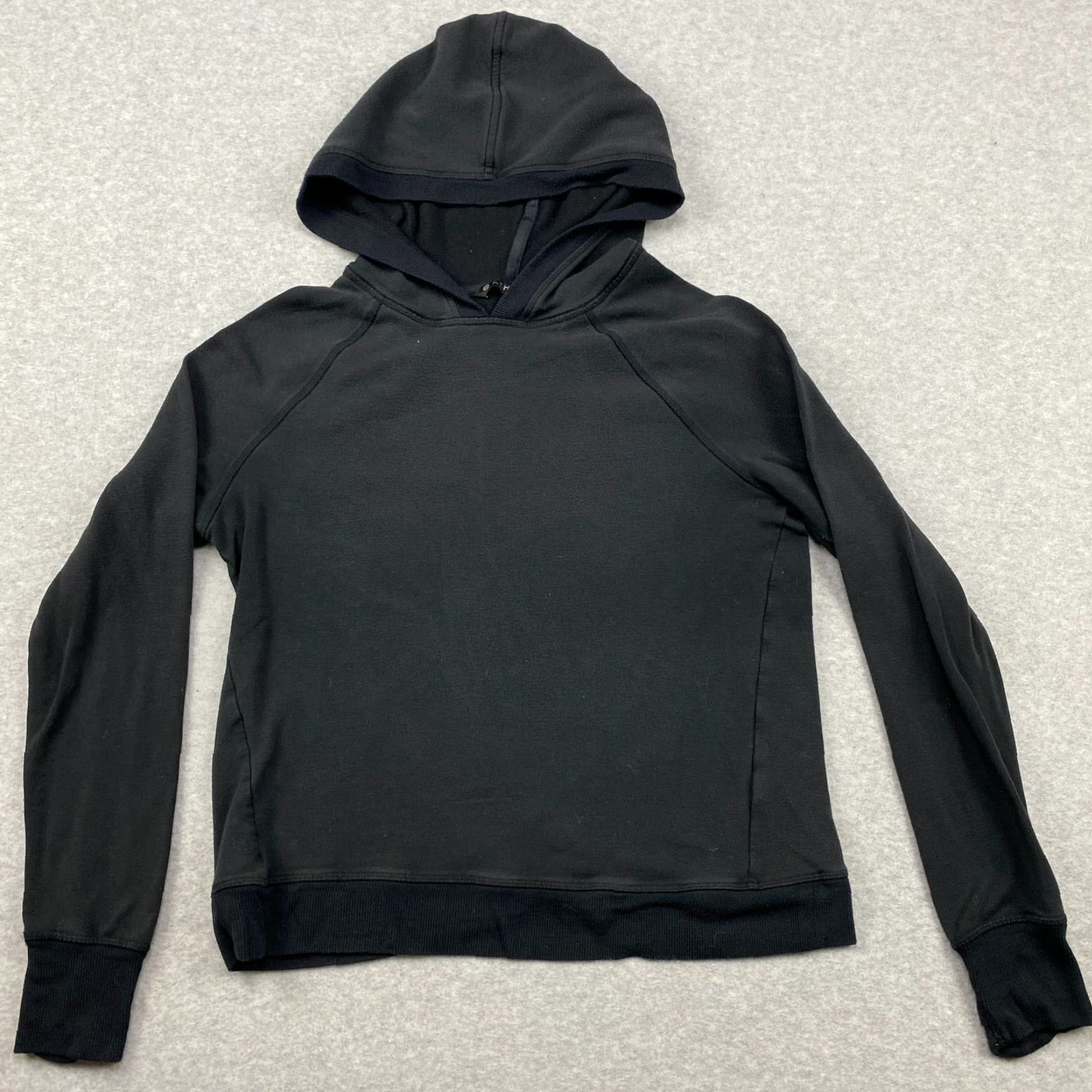 Athleta Athleta Hoodie Womens Small Black Fleece Thumbholes Stretch Criss Cross Back Size S / US 4 / IT 40 - 2 Thumbnail
