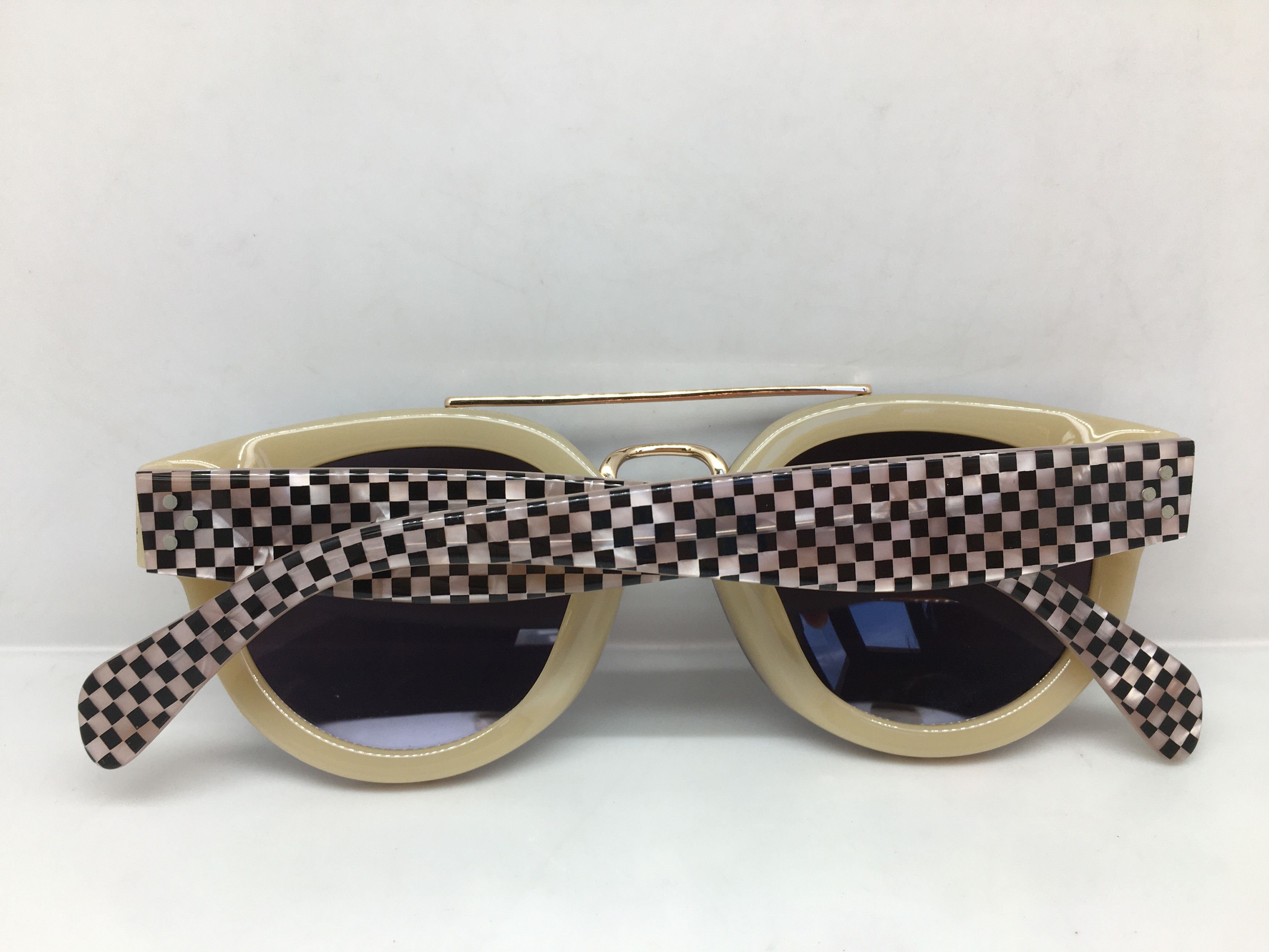 Other EOS Handmade Acetate Brown Black Chequer Sunglasses Frame Size ONE SIZE - 7 Thumbnail