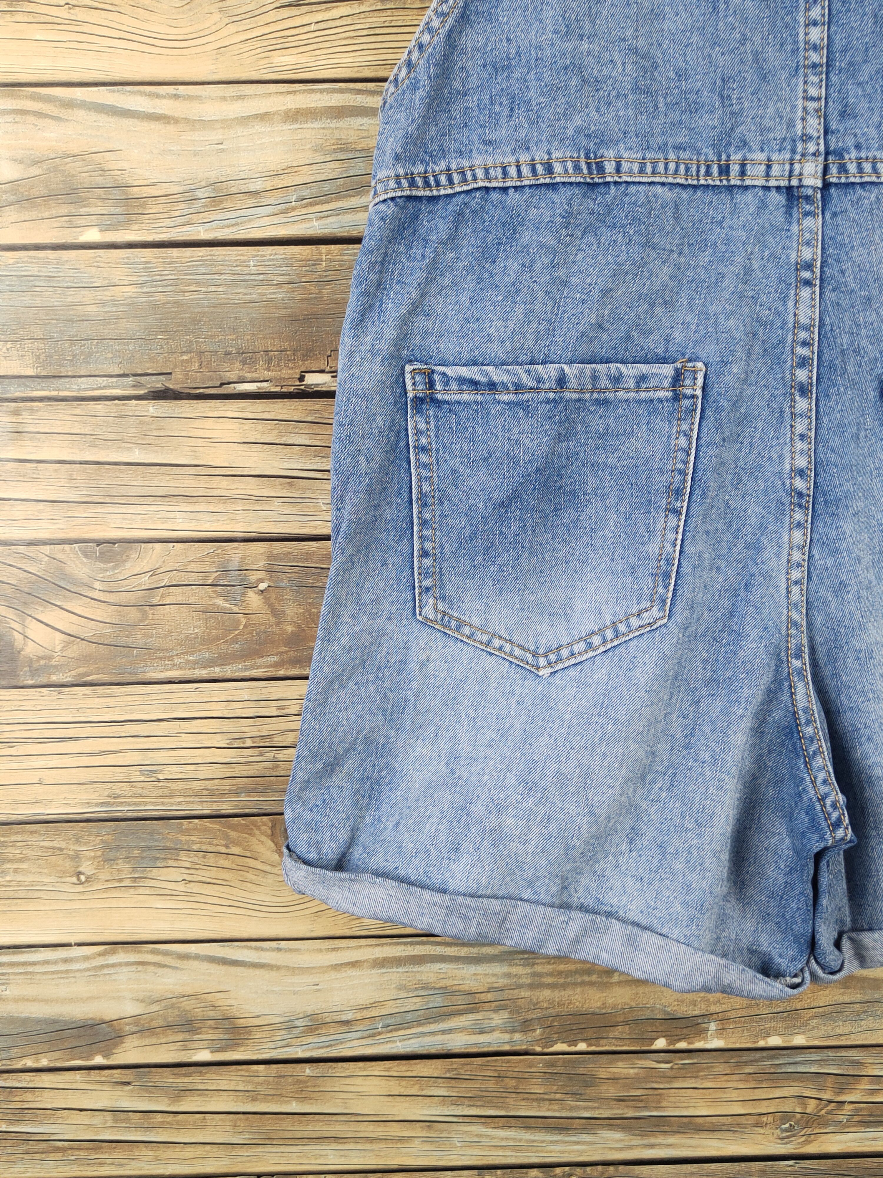 Japanese Brand × Vintage Vintage DY Blue Denim Shortall Jumpsuits Size 33" - 11 Thumbnail