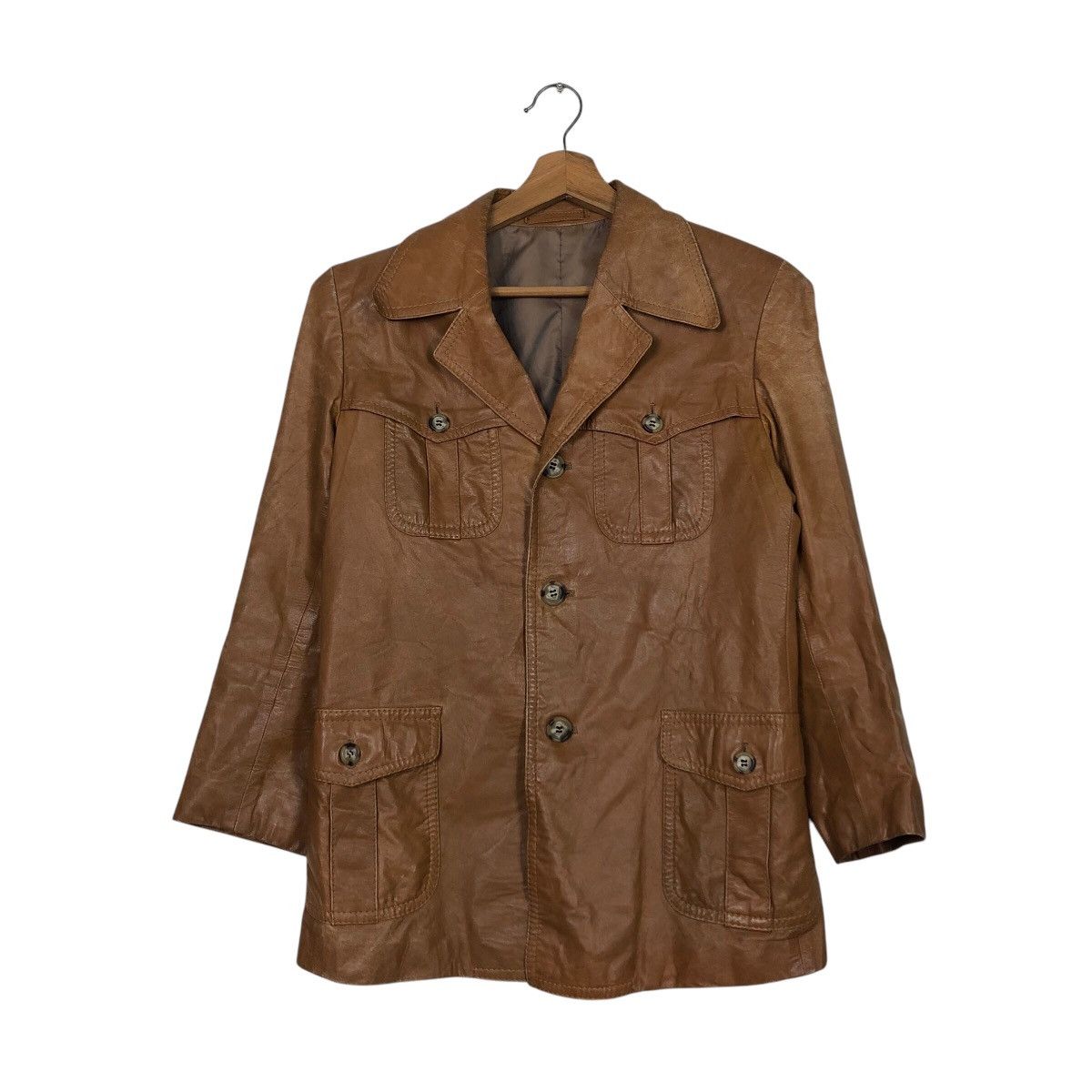 Japanese Brand 📌Vintage Leather Jacket Biker Wear Shlendid Issey Miyake Size US M / EU 48-50 / 2 - 2 Thumbnail