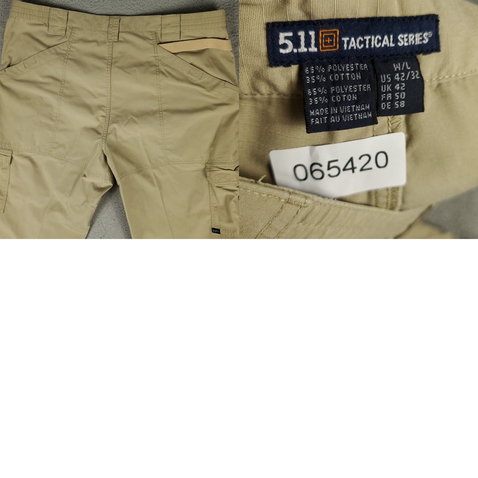 Vintage 5.11 Tactical Pants Size 42x29 Beige Cargo Outdoors Trousers Series Mens Size US 42 / EU 58 - 8 Thumbnail