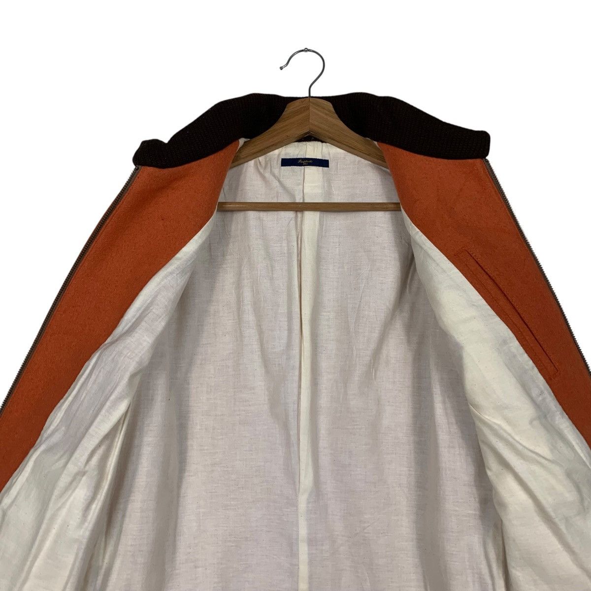 Japanese Brand SIMPLICITE PLUS Orange Wool Casual Jacket #2306-C103 Size US S / EU 44-46 / 1 - 12 Thumbnail
