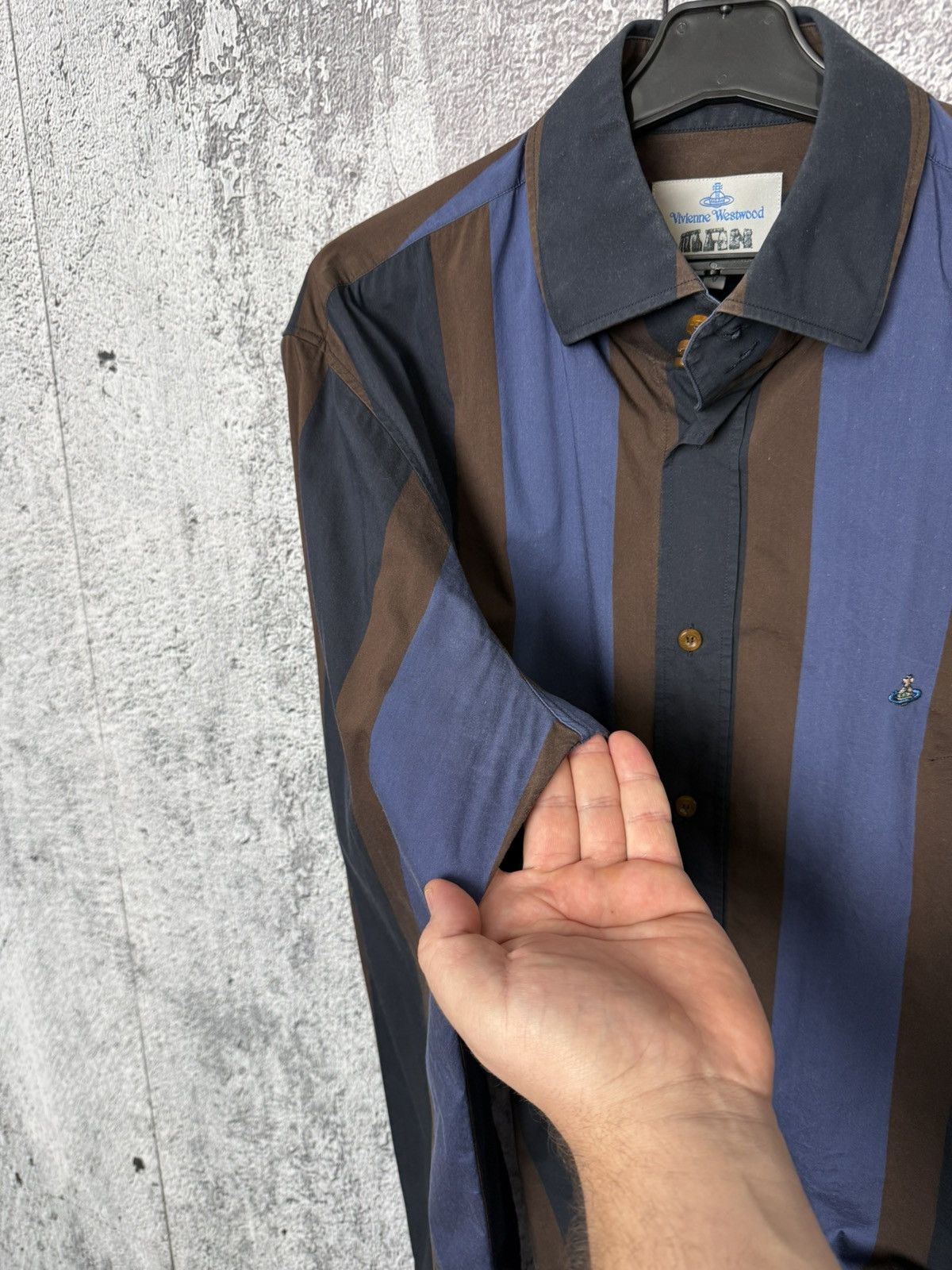 Vivienne Westwood Vintage Vivienne Westwood Striped Button Long Sleeve Shirt Size US L / EU 52-54 / 3 - 9 Thumbnail
