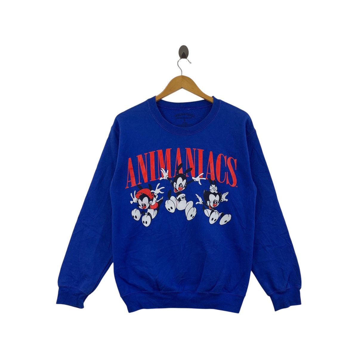 Vintage ANIMANIACS American Cartoon Character Print Blue Sweatshirt Size US S / EU 44-46 / 1 - 1 Thumbnail