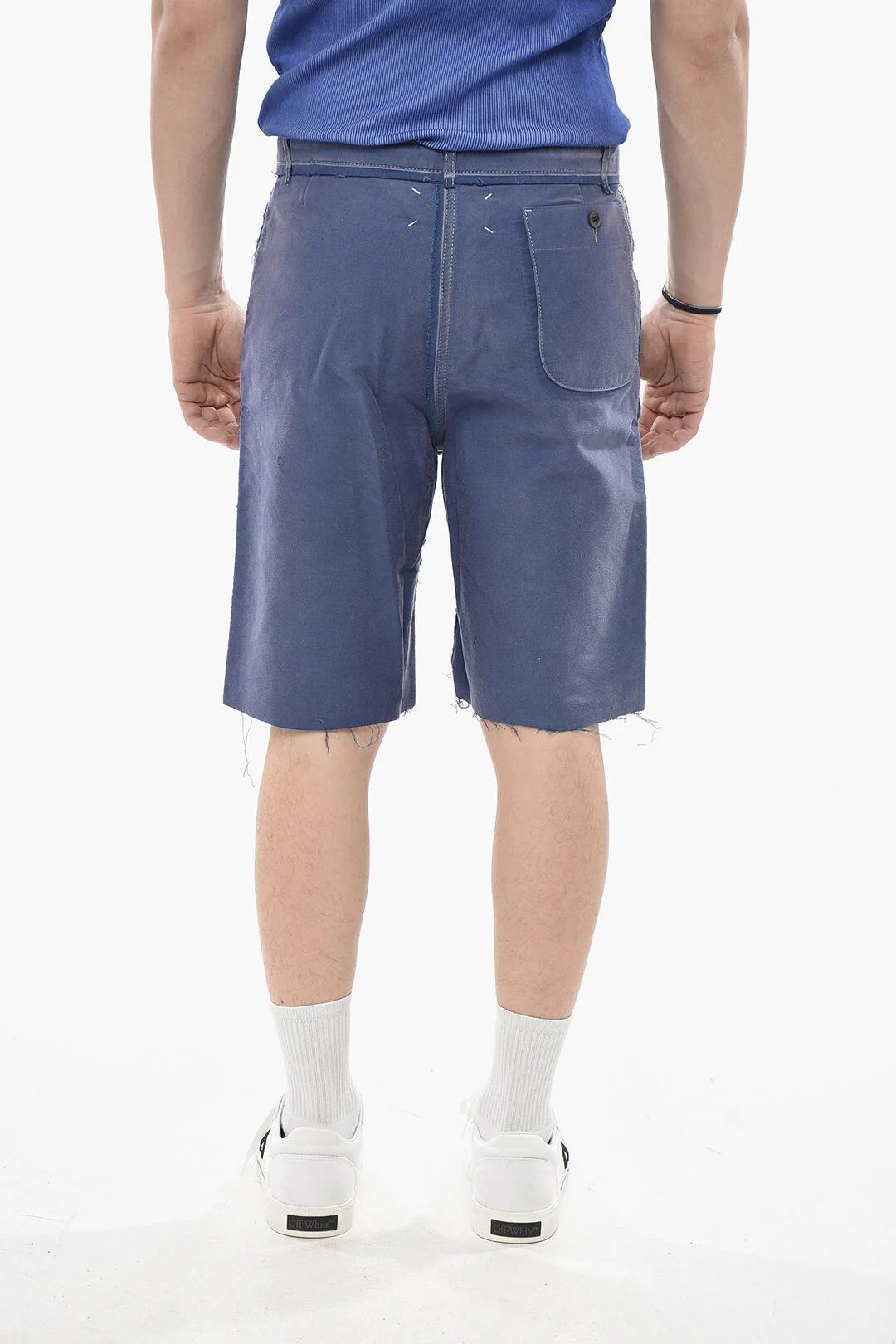 Maison Margiela og1mm0326 MM1 Cotton Short in Blue Size US 36 / EU 52 - 2 Thumbnail
