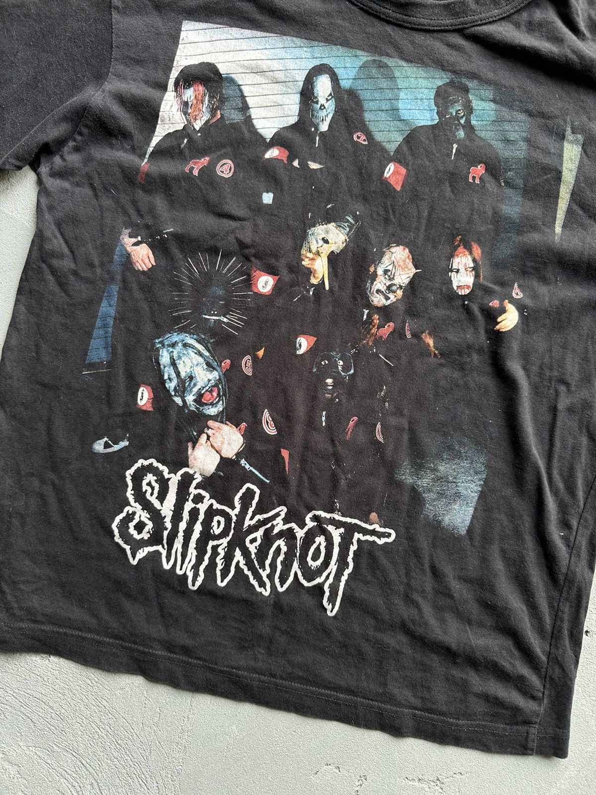 Band Tees × Vintage Vintage 2000s Slipknot Promo Tee (Stone Sour Korn) Size US M / EU 48-50 / 2 - 3 Thumbnail
