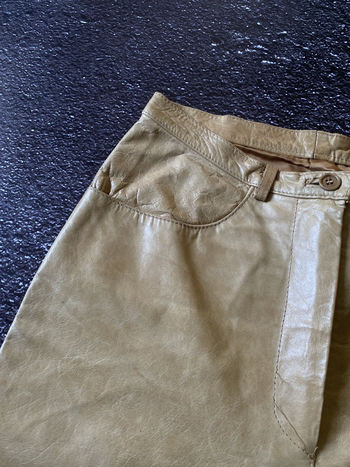 Missoni Vintage Missoni Rare Leather Trouser Pants Women Size 27" / US 4 / IT 40 - 11 Thumbnail