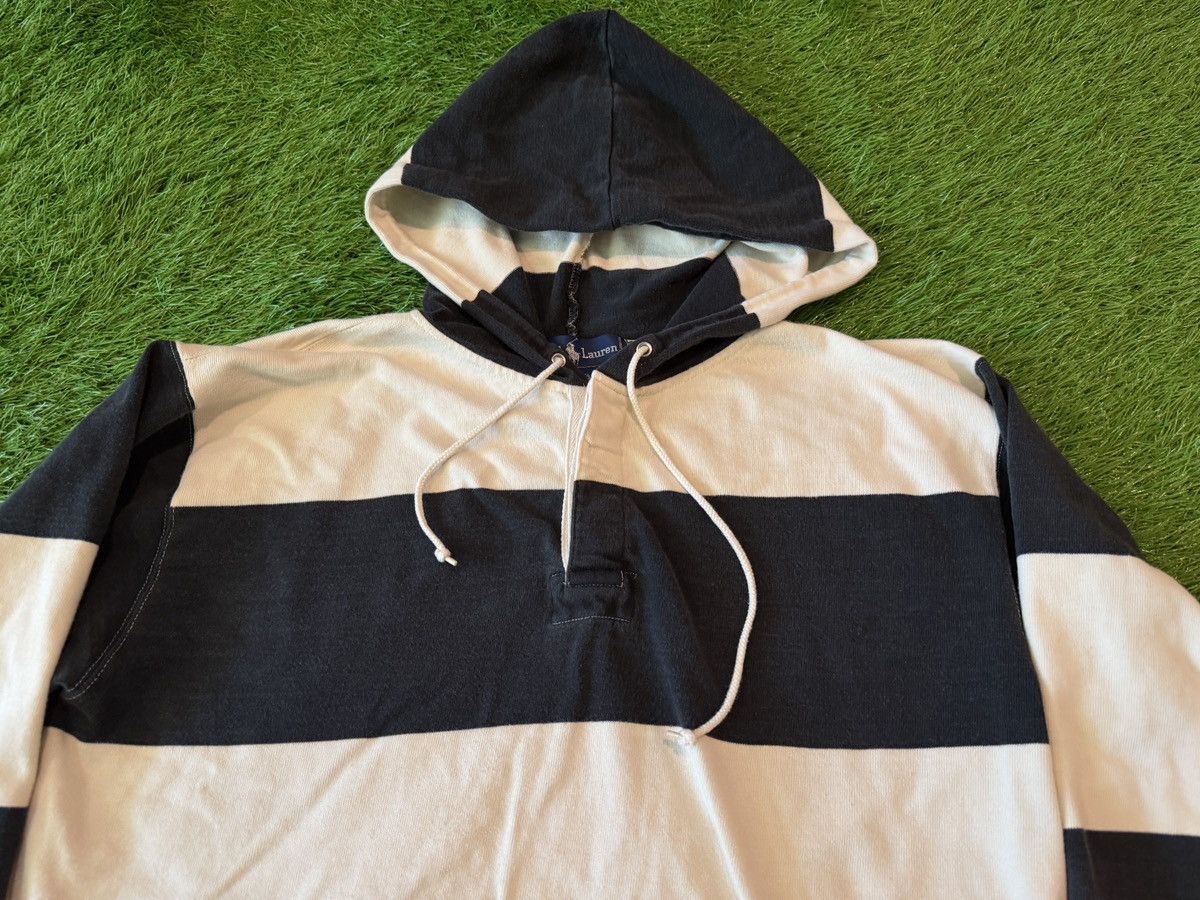 Polo Ralph Lauren Vintage 90s Polo Ralph Lauren Rugby Hoodie Striped Surfwear Size US L / EU 52-54 / 3 - 2 Thumbnail