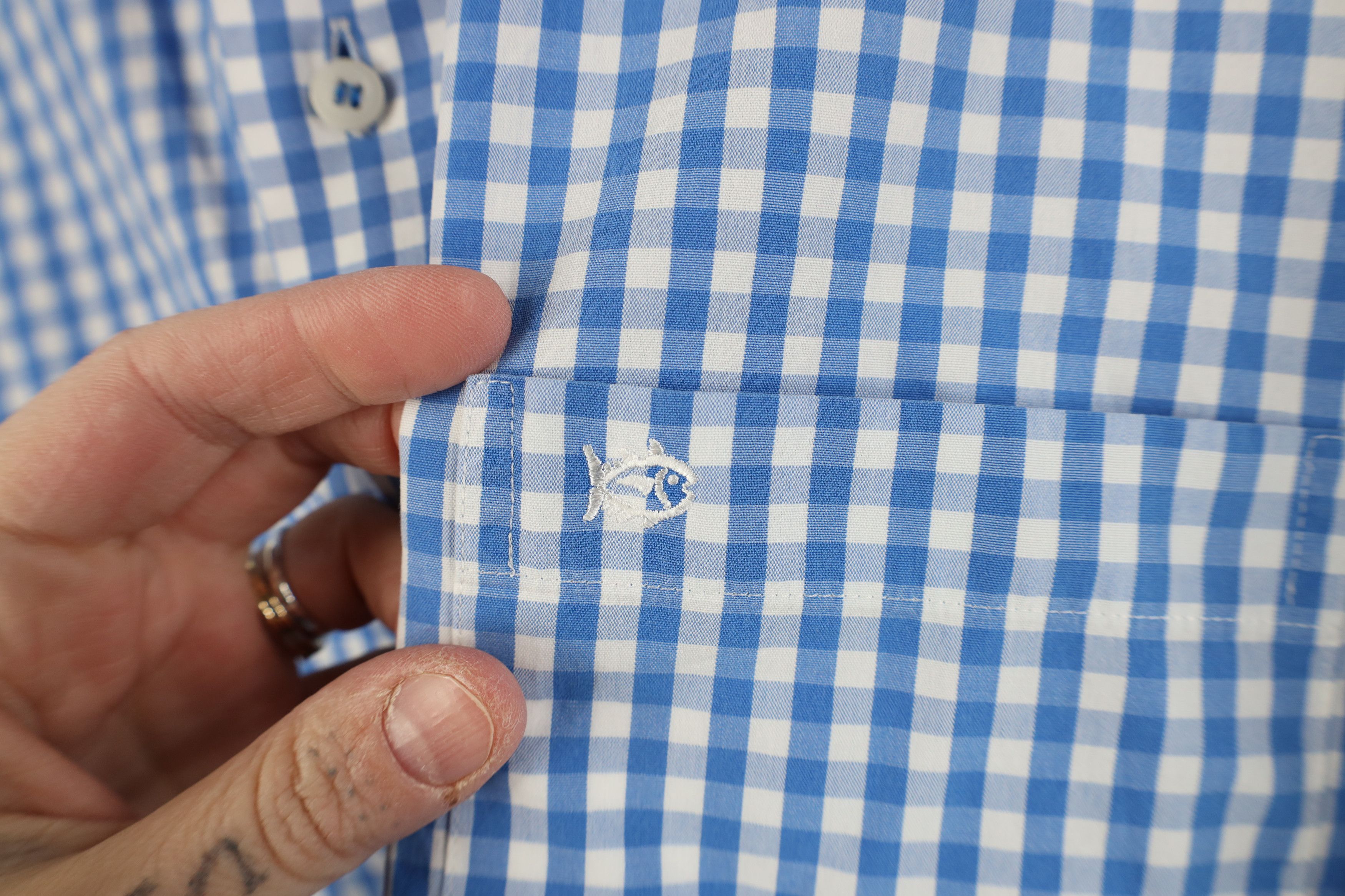 Southern Tide Southern Tide Fit Fish Logo Collared Button Down Shirt Plaid Size US L / EU 52-54 / 3 - 4 Thumbnail