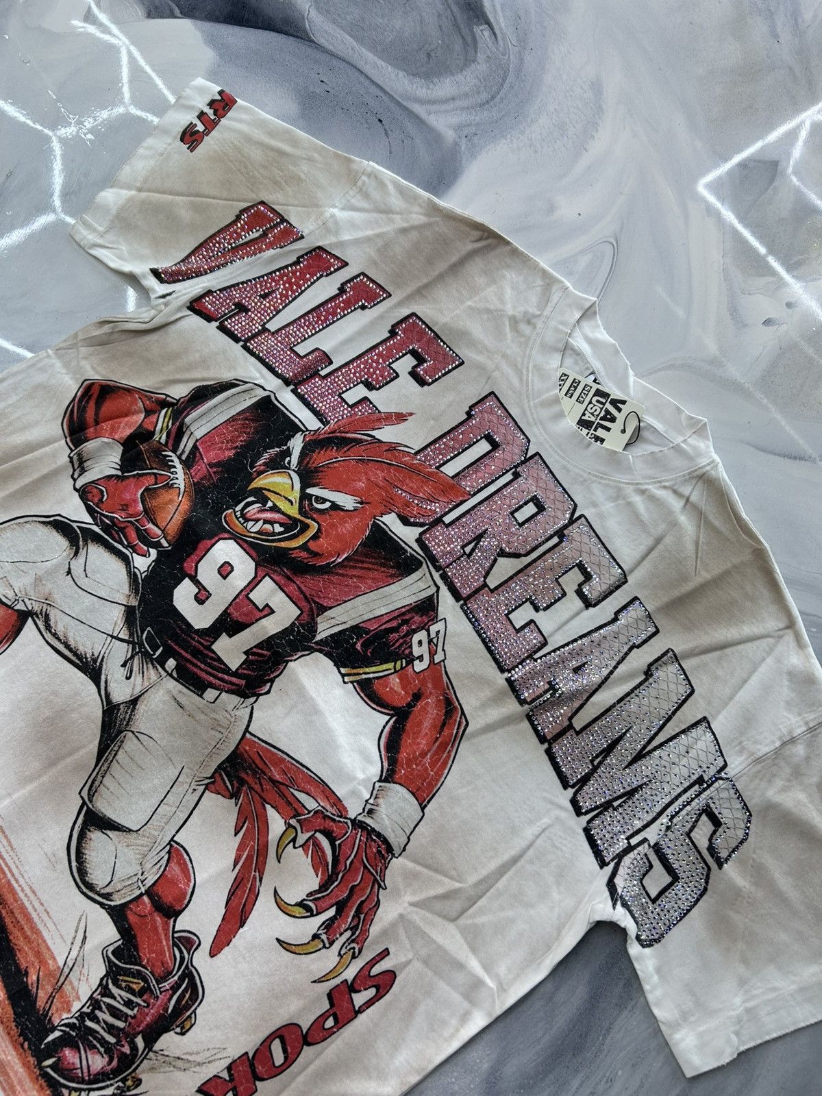 Vale Vale Falcon Bling Tee Cream Red Size M Size US M / EU 48-50 / 2 - 3 Thumbnail