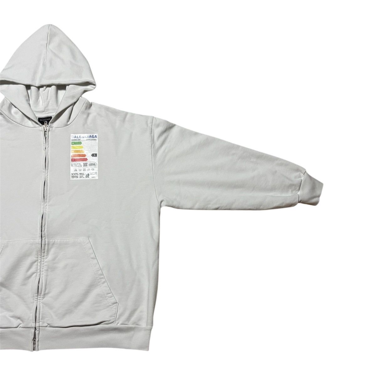 Balenciaga SUMMER 23 BALENCIAGA BY DEMNA ENERGY LABEL ZIP UP HOODIE Size US L / EU 52-54 / 3 - 4 Thumbnail