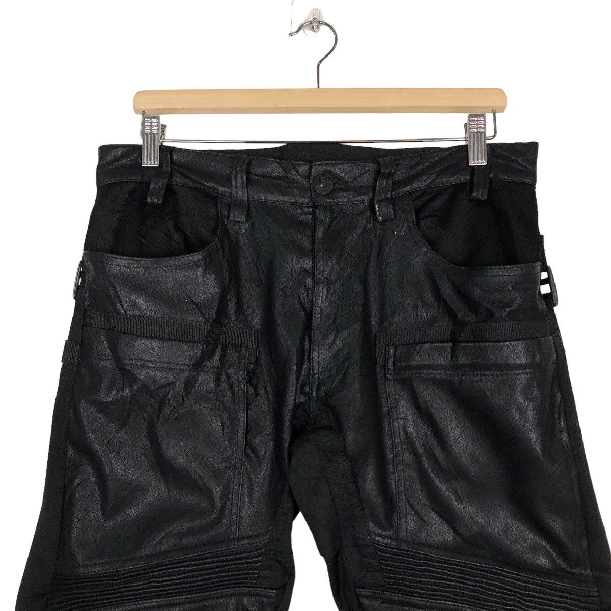 Hysteric Glamour 🔥Vintage Soft Leather Biker Pants Corduro Fabric Japan Size US 33 - 3 Thumbnail
