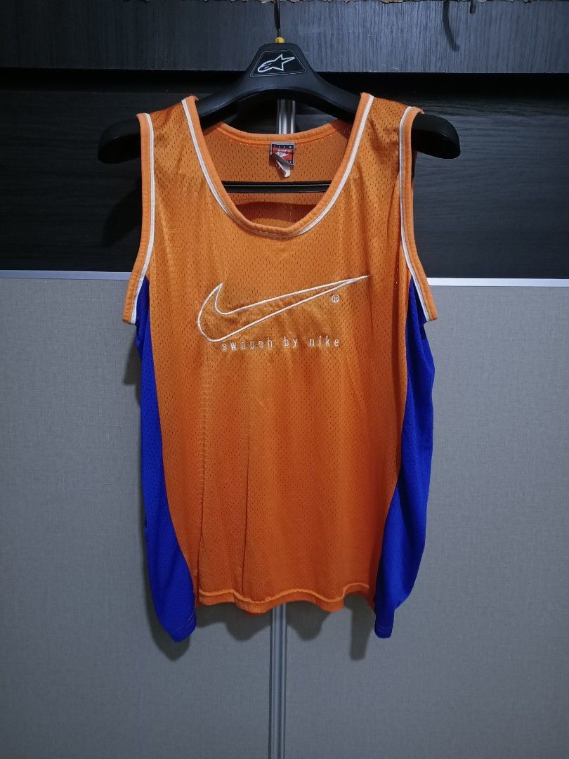 Nike × Vintage Vintage nike swoosh tank top x hip hop wear Size US L / EU 52-54 / 3 - 1 Thumbnail