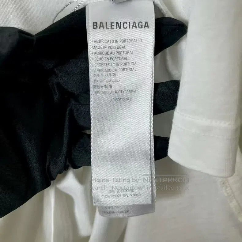 Balenciaga Balenciaga Reversed Logo White Tee Size US L / EU 52-54 / 3 - 8 Thumbnail