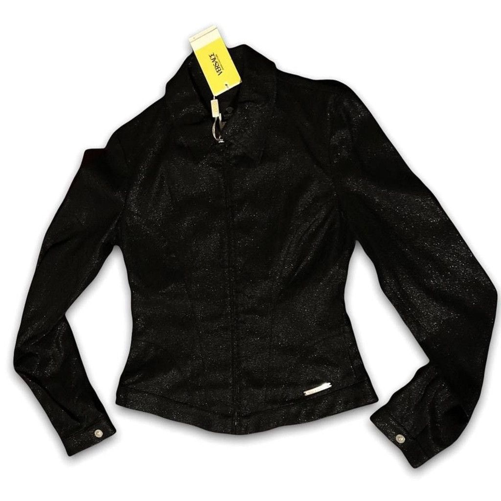 Versace Jeans Couture Versace Jeans Couture Black Jean Jacket Size XS Size XS / US 0-2 / IT 36-38 - 1 Thumbnail