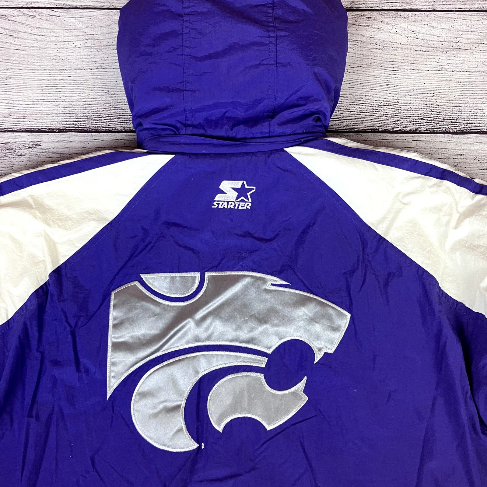 Starter × Vintage Vintage 1990s Kansas State Wildcats Starter Puffer Coat Size US XL / EU 56 / 4 - 7 Thumbnail