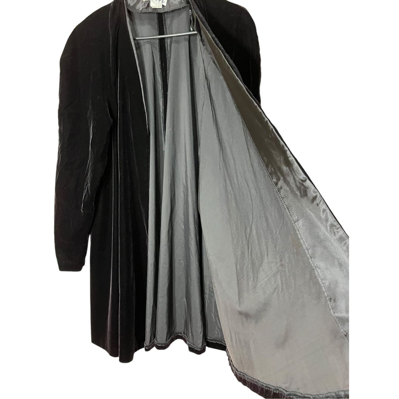 Other Vintage Karen Lucas For Niki Black Velvet Swing Coat Size S Size S / US 4 / IT 40 - 5 Thumbnail