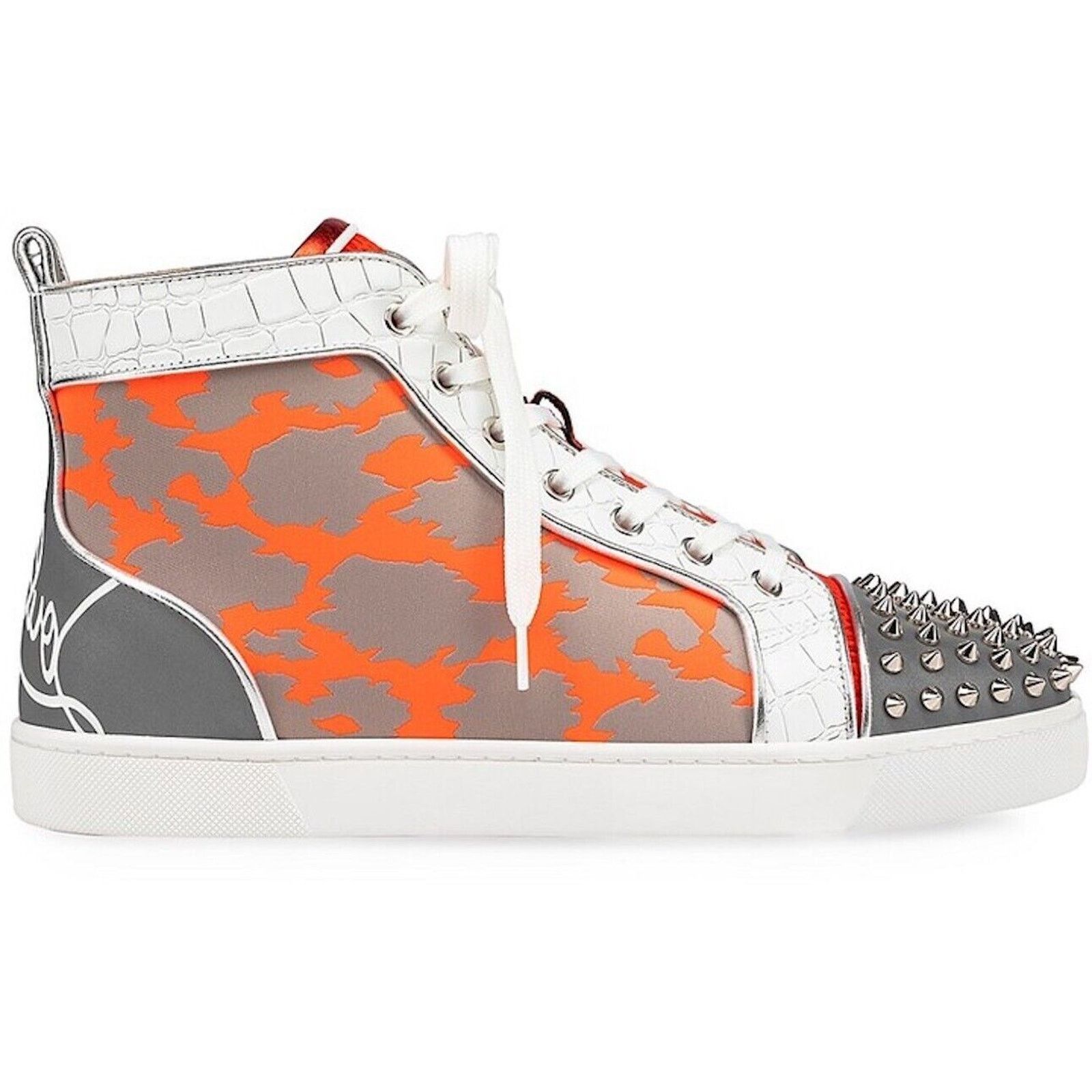 Christian Louboutin Christian Louboutin Men Fun Lou Spikes Flat Reflex Orange Size US 13 / EU 46 - 2 Thumbnail