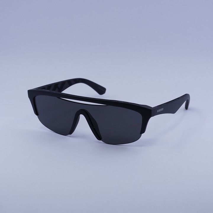Burberry Burberry BE4460U 3464/87 Sunglasses Black Shield Frame Size ONE SIZE - 1 Thumbnail
