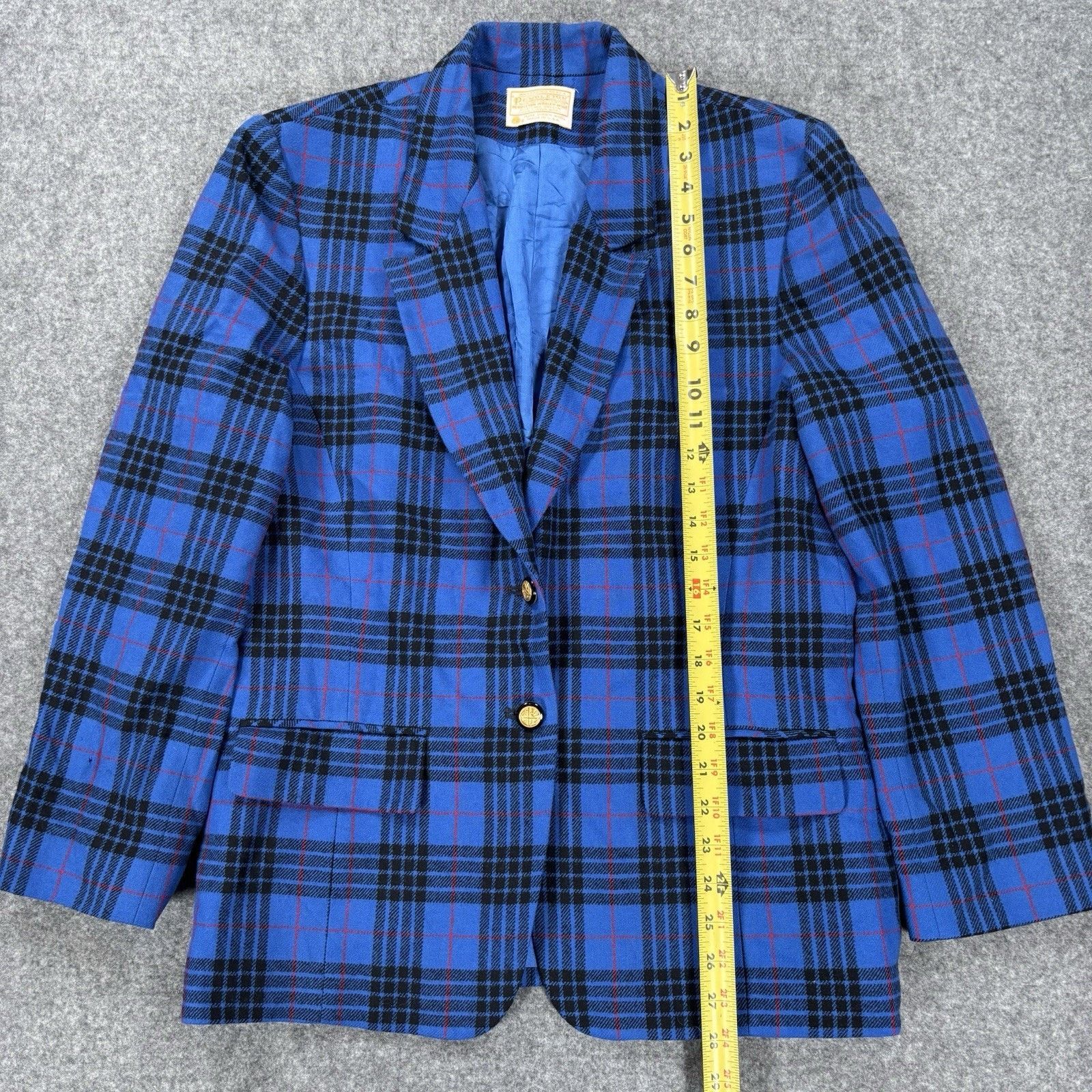 Pendleton Vintage Pendleton Blazer Womens 12 Blue Morgan Scottish Wool Size XL / US 12-14 / IT 48-50 - 12 Thumbnail