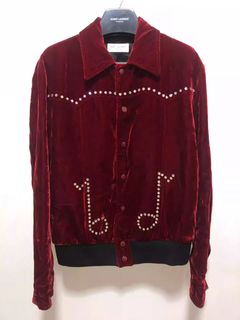 Saint laurent jacket on sale red