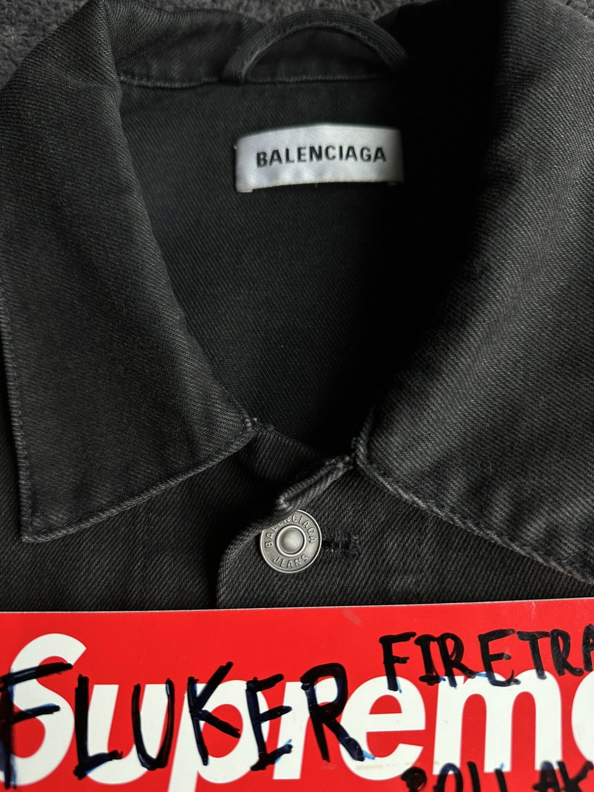 Balenciaga Balenciaga embroidered denim jacket Size US XL / EU 56 / 4 - 7 Thumbnail