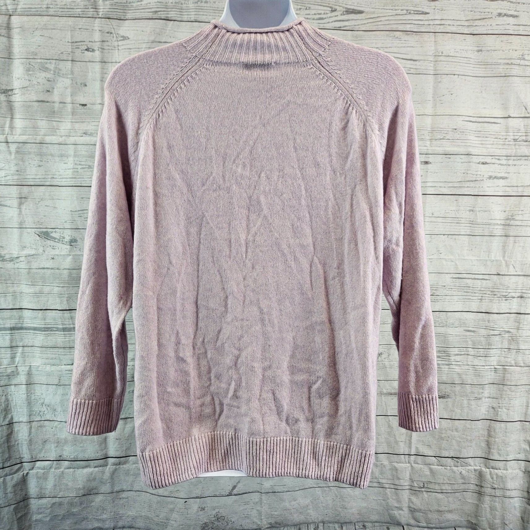 Denim & Co. VINTAGE Denim & Co Womens Front Seam Pullover Sweater Sz 2X Purple Cotton Blend Size XXL / US 16-18 / IT 52-54 - 4 Thumbnail