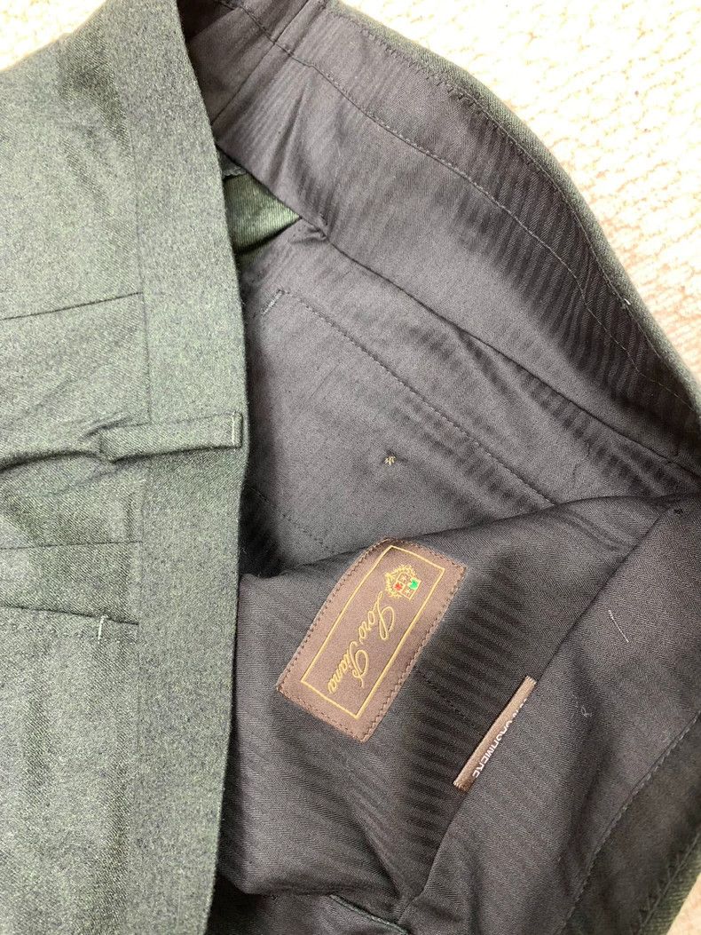 Loro Piana LORO PIANA Dark green wool cashmere thick trousers Size 52L - 5 Thumbnail