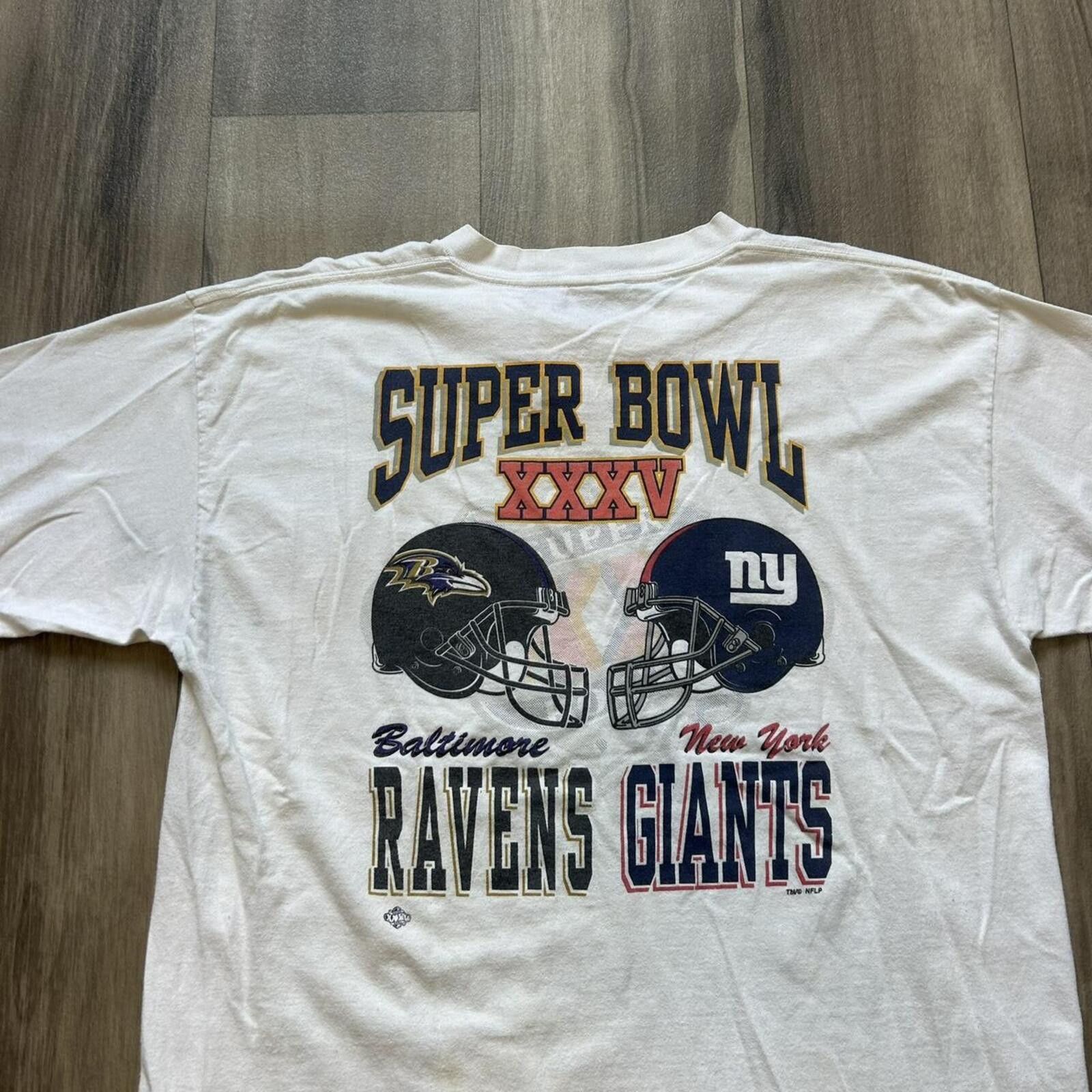 NFL Vintage 90’s Ravens Giants NFL Super Bowl t shirt XL Size US XL / EU 56 / 4 - 2 Thumbnail