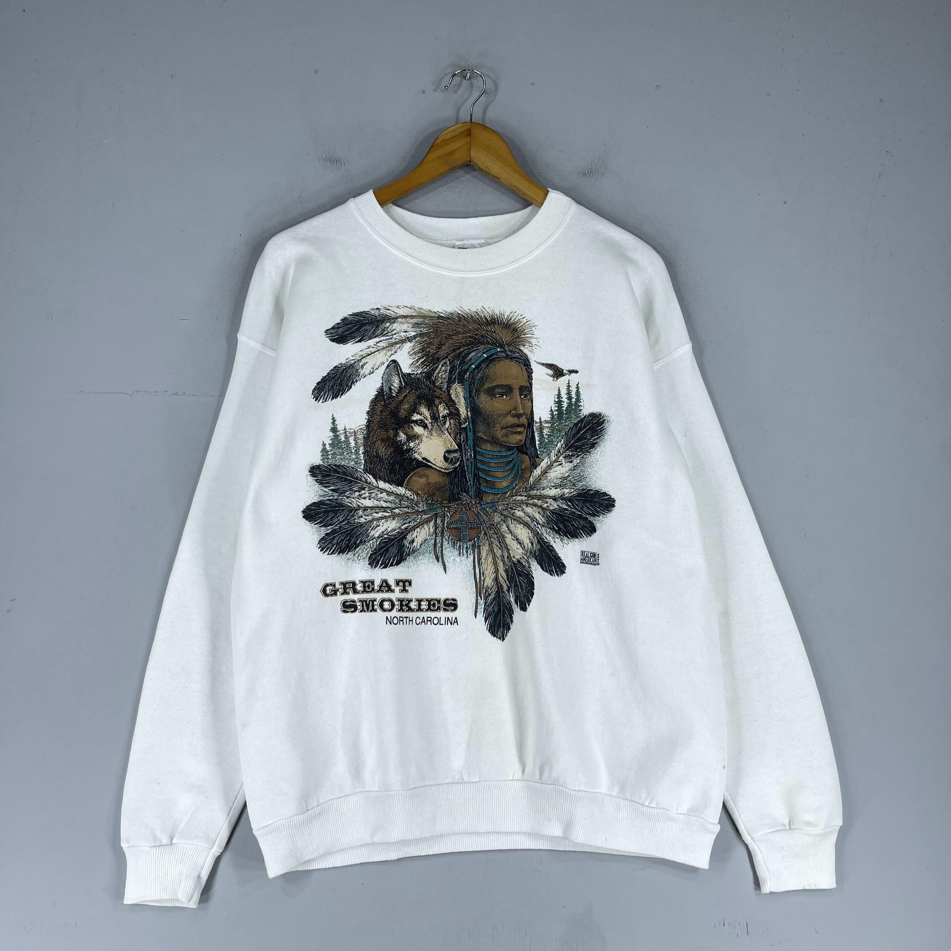 Native × Vintage Vintage 1990s American Native Lifestyle Printed Sweatshirt Size US M / EU 48-50 / 2 - 4 Thumbnail