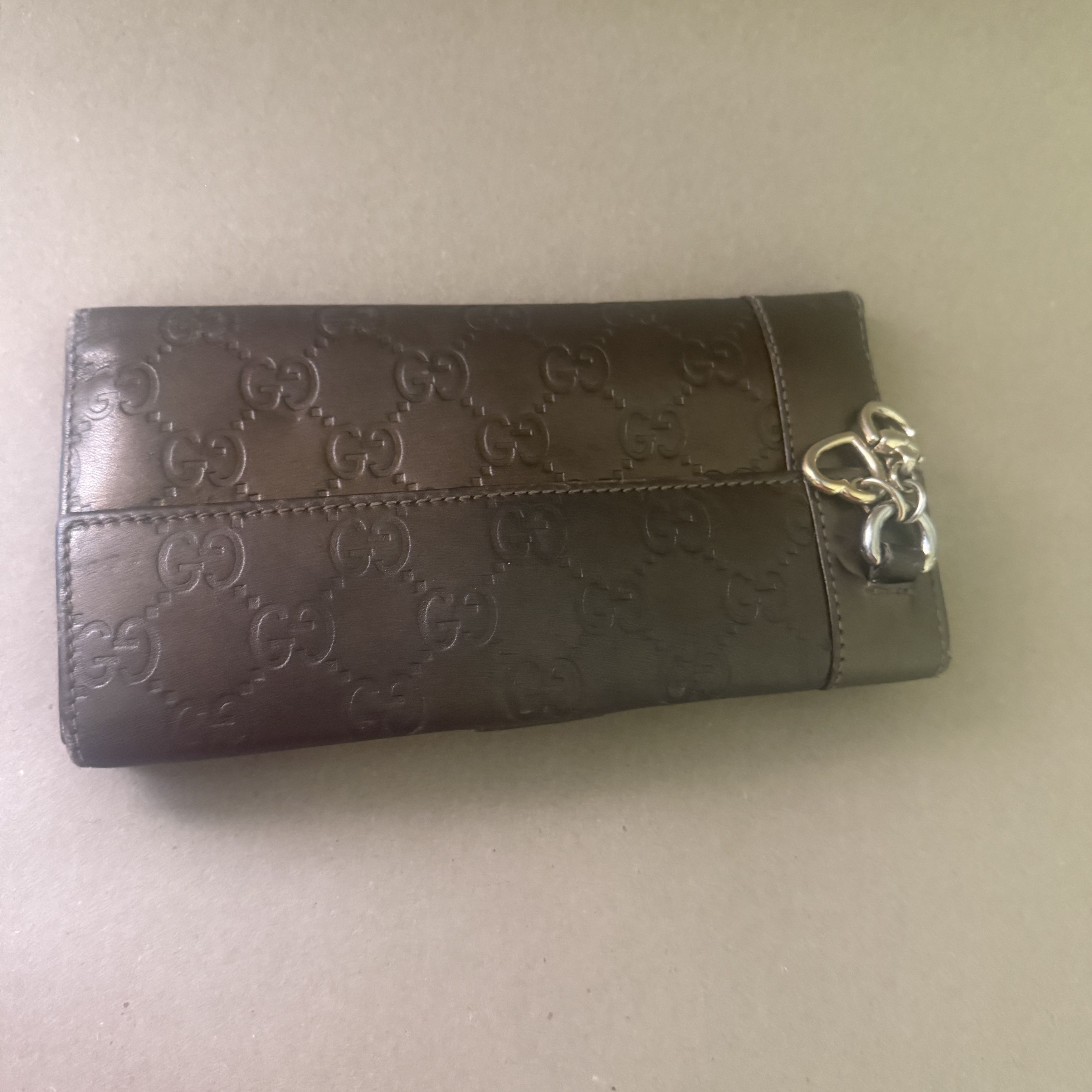 Gucci Gucci Embossed Brown Leather Wallet Size ONE SIZE - 2 Thumbnail